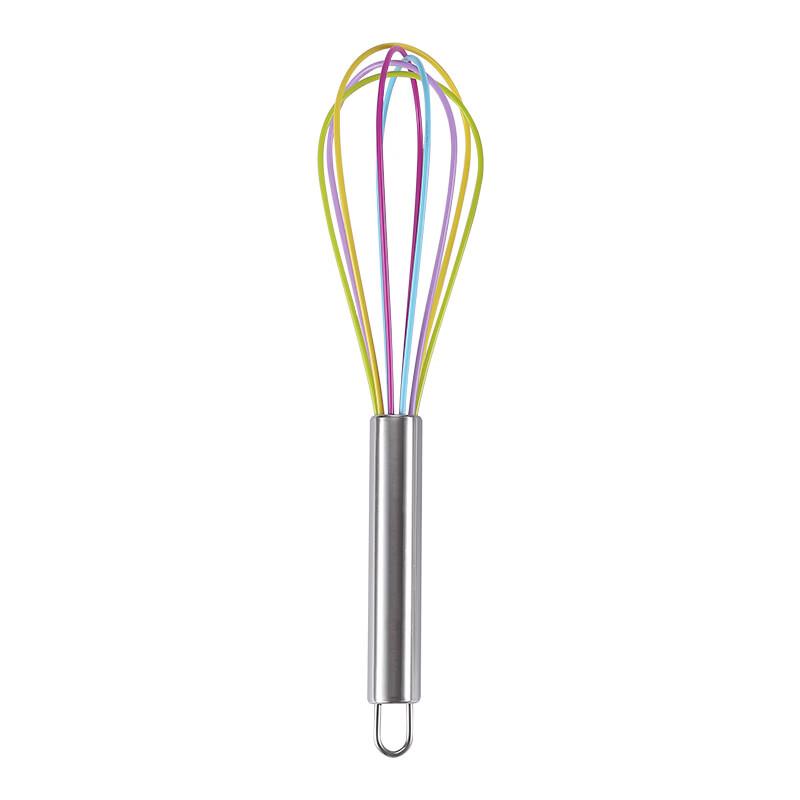 MDNG Silicone Egg Whisk with Colored Handle