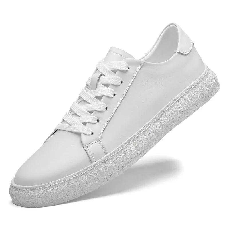Men's genuine leather vulcanized shoes  luxury brand new designer sneakers fashion Tenis Masculino shoes casual sport shoes