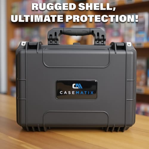 CASEMATIX Graded Card Case Pro Edition - Fits 120+ BGS/PSA Graded Sports Trading Cards, Waterproof Beveled Slab Trading Card Box, Precision-Cut Graded