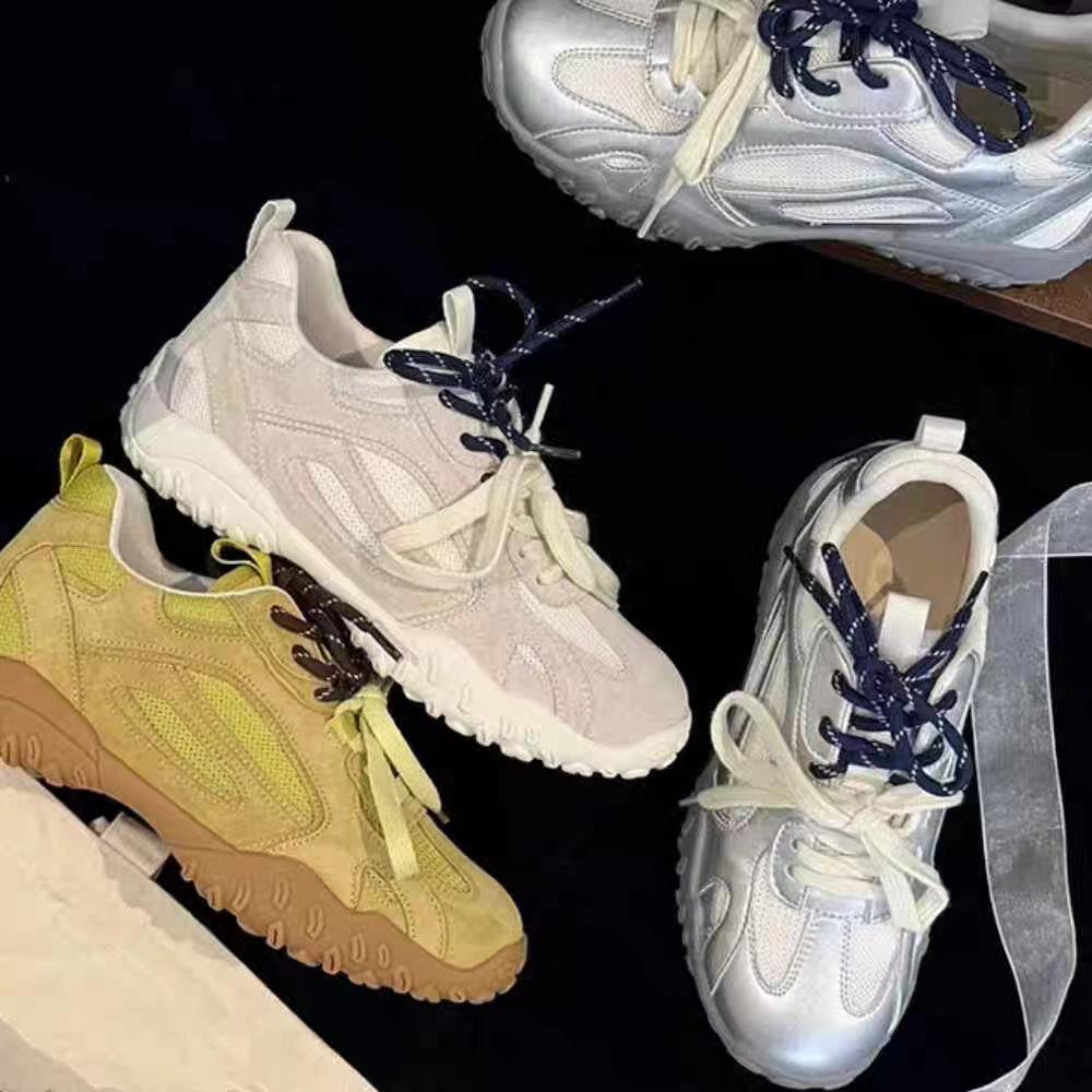 Retro and thin German training Forrest Gump shoes women's 2024 summer new fashion student versatile breathable mesh running shoes tide