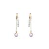Elegant Long Tassel Pearl Earrings with 925 Sterling Silver for Women