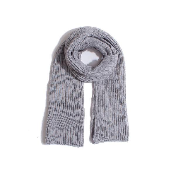 

Осенне-зимний новый акриловый однотонный шарф из пряжи для женщин и пар, удлиненный шарф из пряжи 190 * 40cm серый