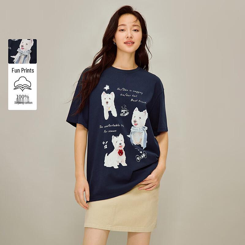 INMAN Women s 100% Cotton Casual Print T-Shirt XL