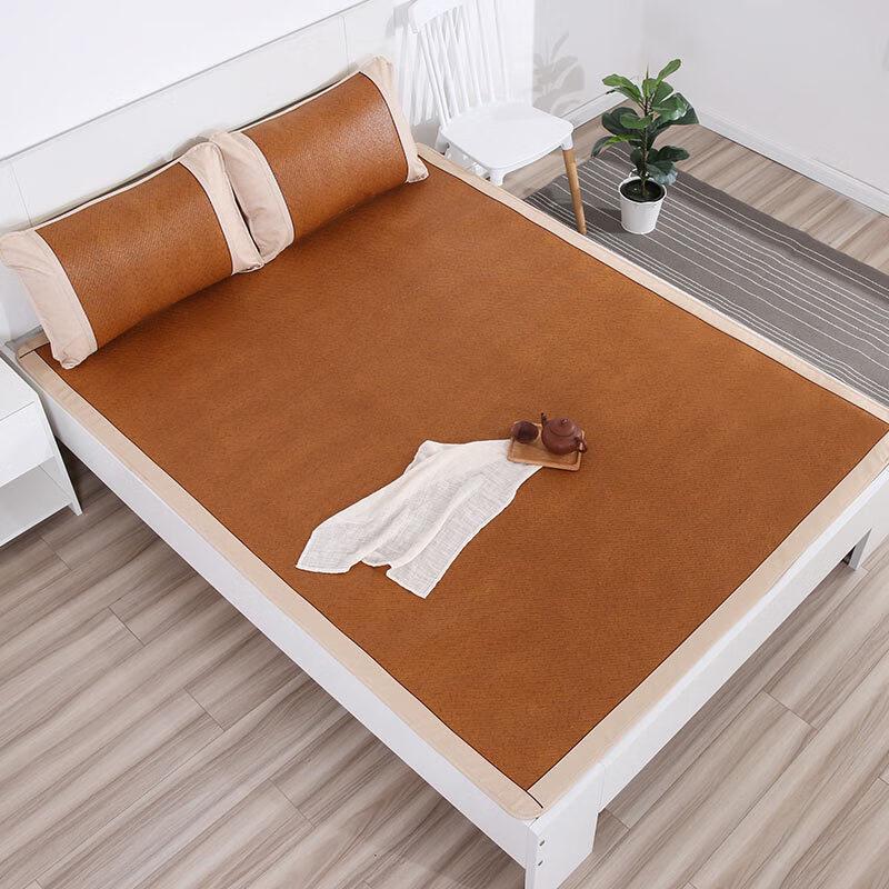 Dual-Sided Rattan & Ice Silk Summer Mat Set