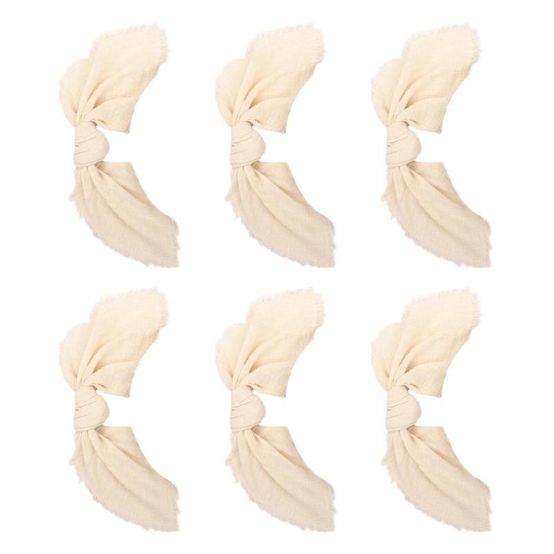 

Washable Stylish Cotton Napkins With Fringe Perfect Wedding Christmas Table Decoration With Stylish Tassels