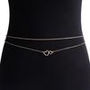 European and American Sexy Bikini Navel Metal Chain Waist Jewelry Double Geometric Love Pendant Waist Chain High Sense
