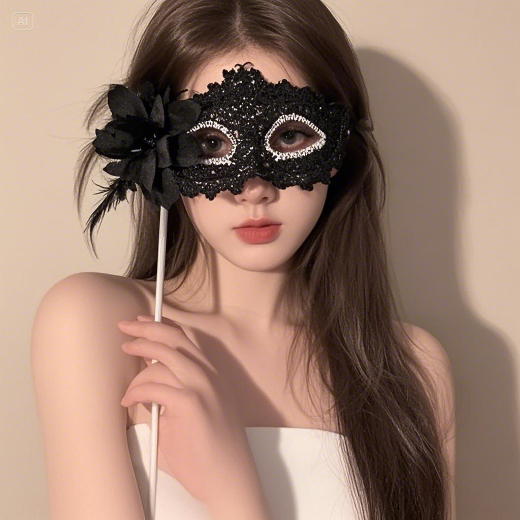 Maskerade-Halbgesichts-Augenmaske im antiken Stil - Perfekt für Make-up-Partys, Beauty-Verkleidungen und lustige Veranstaltungen