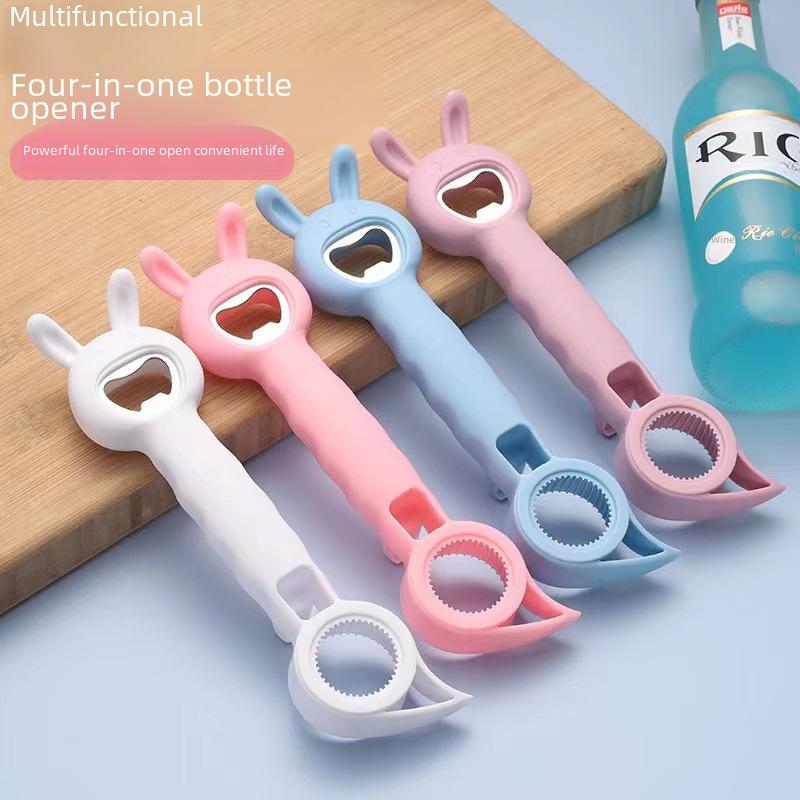 

New Four-in-one Multi-functional Bottle Opener for Drinks, Cans and Beer фіолетовий