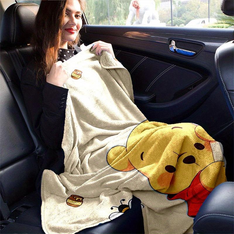 1pc Winnie the Pooh Honey Bee Print Blanket Cozy Throw for Home Decor, Couch Cover, Outdoor Use, Travel