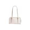 Coach Swing Zip 25 Unifarbe Geprägtes Logo Reißverschluss Kartenfach Schutzfüße Leder Schultertasche Damen Schultertasche Weiß CM565-B4HA
