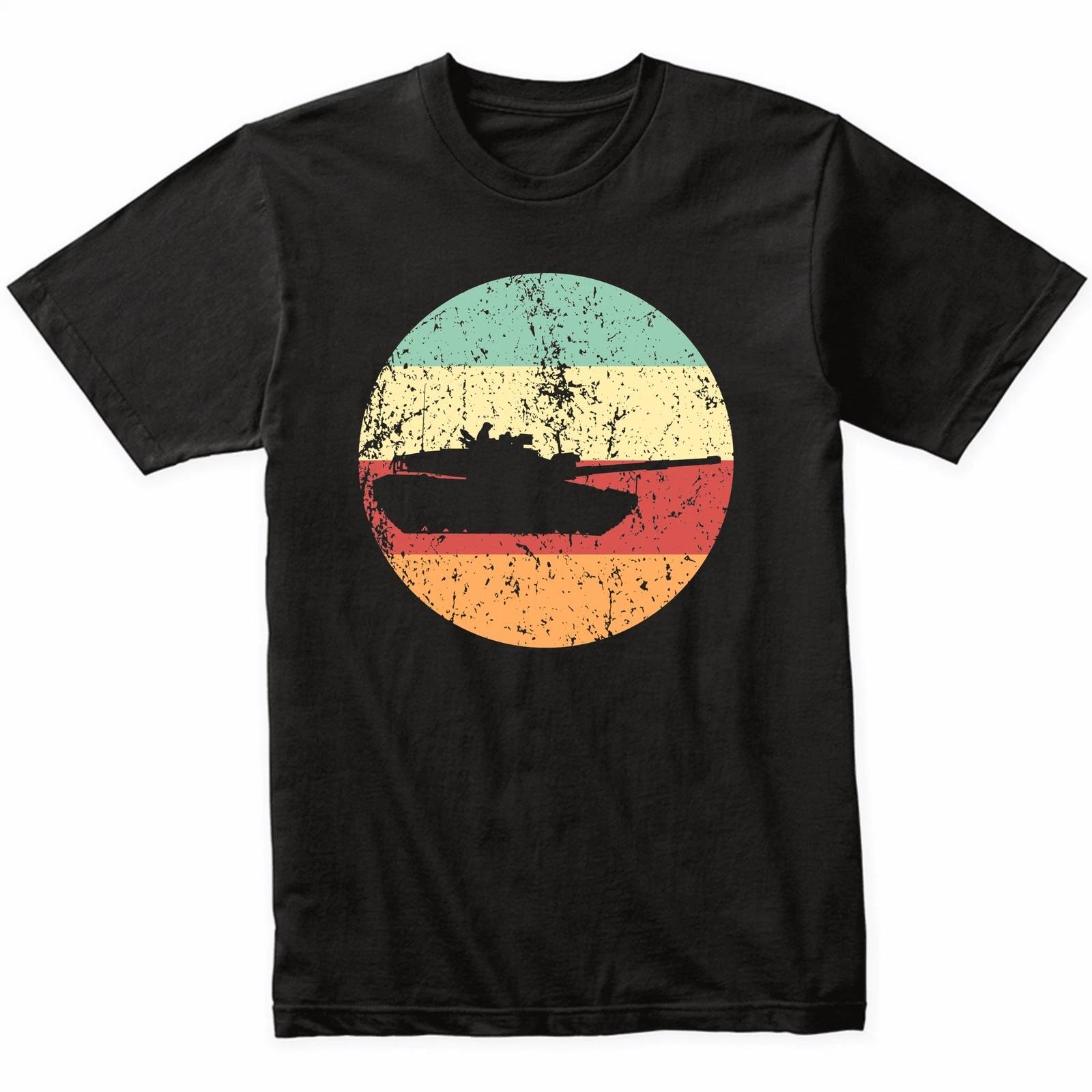Military Tank Silhouette Retro Military T-Shirt - Retro Colors 2XL