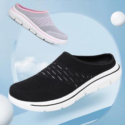 35-48 Unisex Innesko Herre Halvtøfler Sommer Mesh Meter-pustende Herre Svarte Mueller Sko