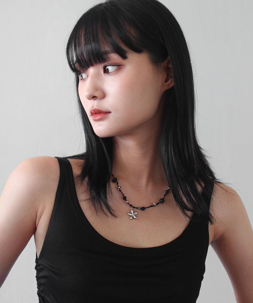 Rubati Black Jasmine Surgical Steel Necklace