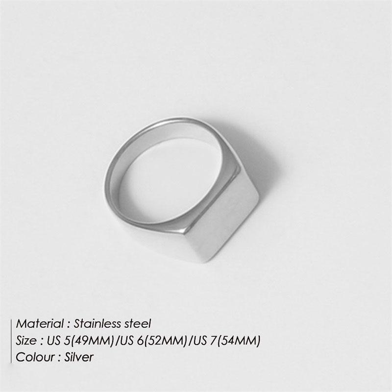 eManco Stainless Steel Punk Style Minimalist Round Ring Gold Plated Women's Rings for Parties and Festivals
