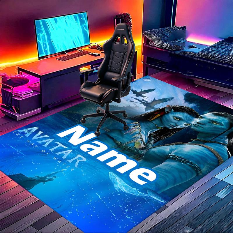 Custom Name Personalized Avatar Print Carpet, Versatile Home Decor Rug, for Playroom, Apartment, Balcony, Entryway, Hallway Gift