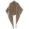 Women's 100% Cashmere Triangle Scarf - Versatile, Warm, Solid Color for Autumn & Winter