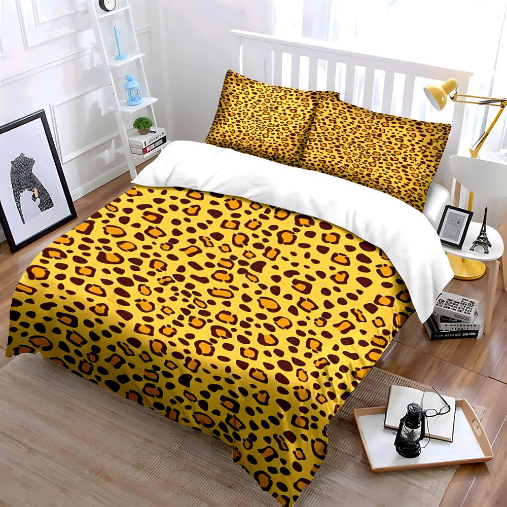 Leopard Print Pattern. Bedding Sets Duvet Cover Sets Duvet Covers Pillowcases(1 * Duvet Cover 2 * Pillowcases Without Duvet Insert)