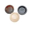 Matte Four-Hole Resin Cow Horn Pattern Buttons for Coats, Windbreakers, Suits, and Trousers