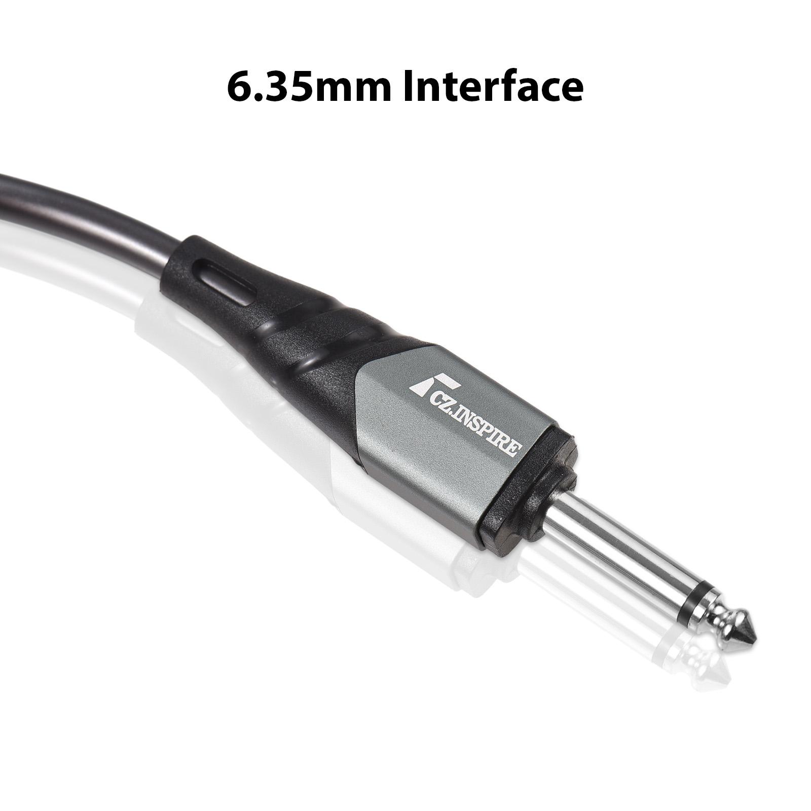 

1 4 Inch Audio Instrument Cable 10ft Noise Reduction Dual Straight Interface 6.35mm Mono Waterproof Guitar Cable