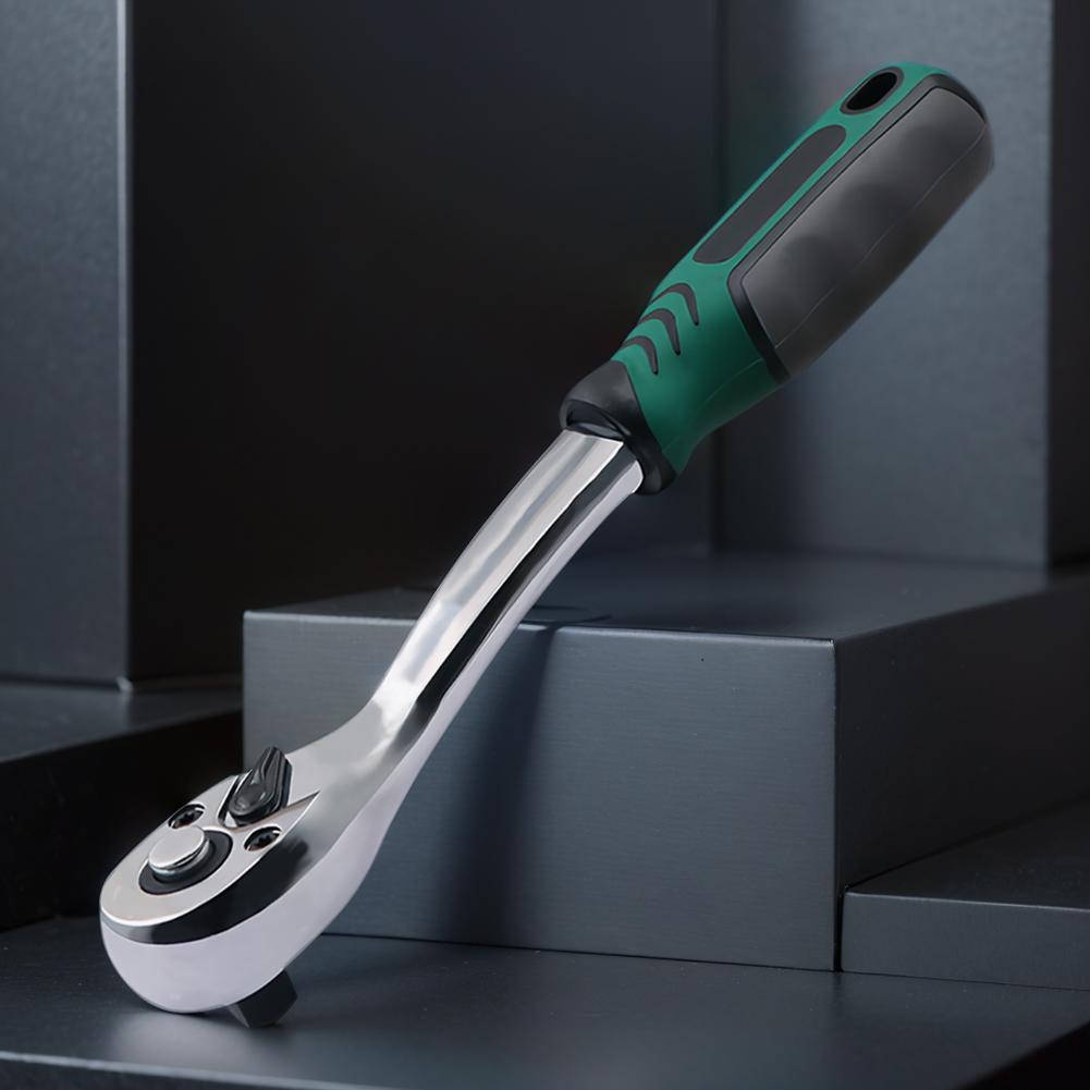 1/4 Inch 3/8inch Ratchet Handle Wrench Quick-Release 72 Teeth Drive Ratchet Socket Wrench Tool Swivel Ratchet Wrench for Vehicle