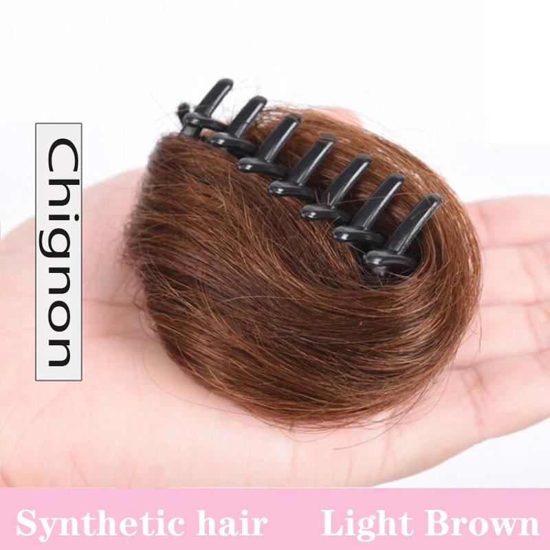 Міні Пучок Перуки Стиль Зачіска Пучок Нарощування Перука Недбалий Вушка Кішки Накладне Волосся Петля Затискач Стиль Пучок