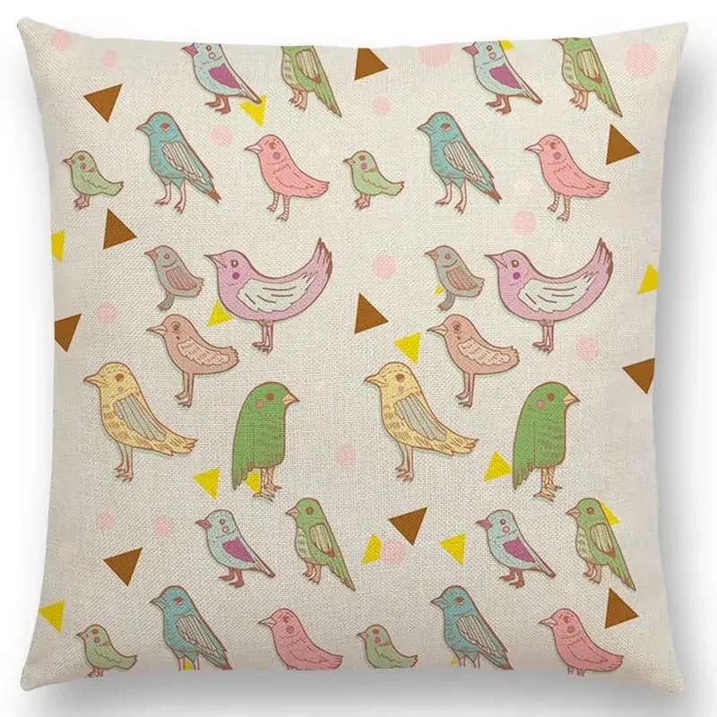 Floral Fantasy Fairy Tale Wonder World Cushion Cover Dreamscape Animals Deer Bird Fox Unicorn Owl Flowers Sofa Throw Pillow Case