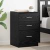 Nightstand Black Oak Effect 40 x 40 x 63 cm Engineered Wood