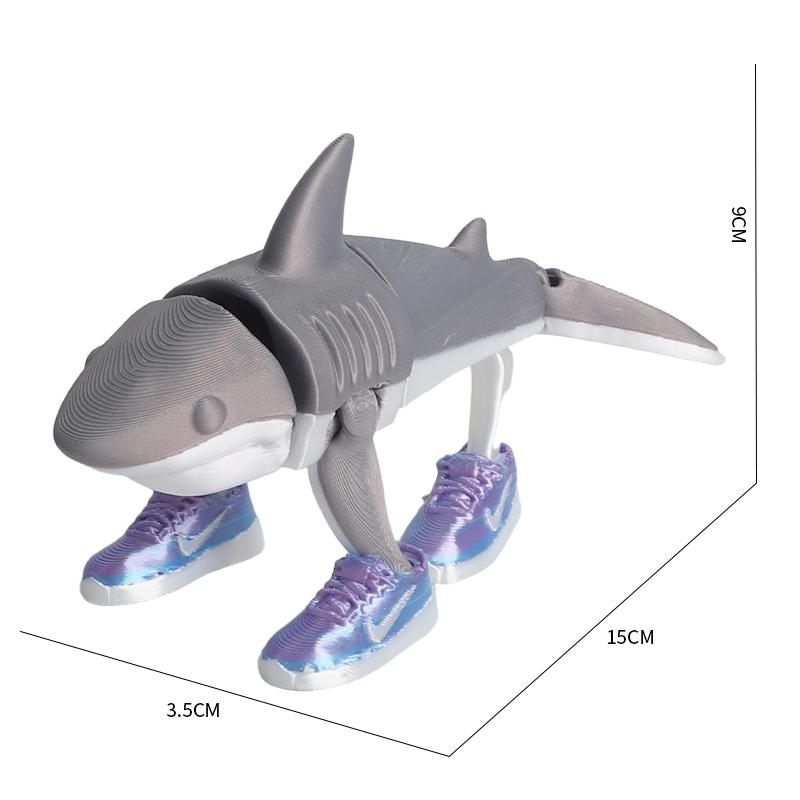 Tung gung sahur Shark Figurine Desktop Decoration Tung tung tung sahur Ornament Funny Doll 3D Printed Model Toy Gift