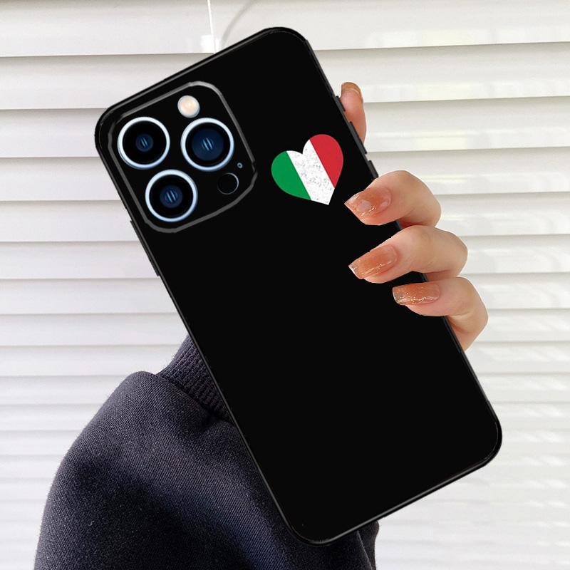 Flag Italy Case For iPhone 16 15 13 14 Pro Max 12 Mini 11 14 Pro Max X XS XR Plus Soft Cover Coque