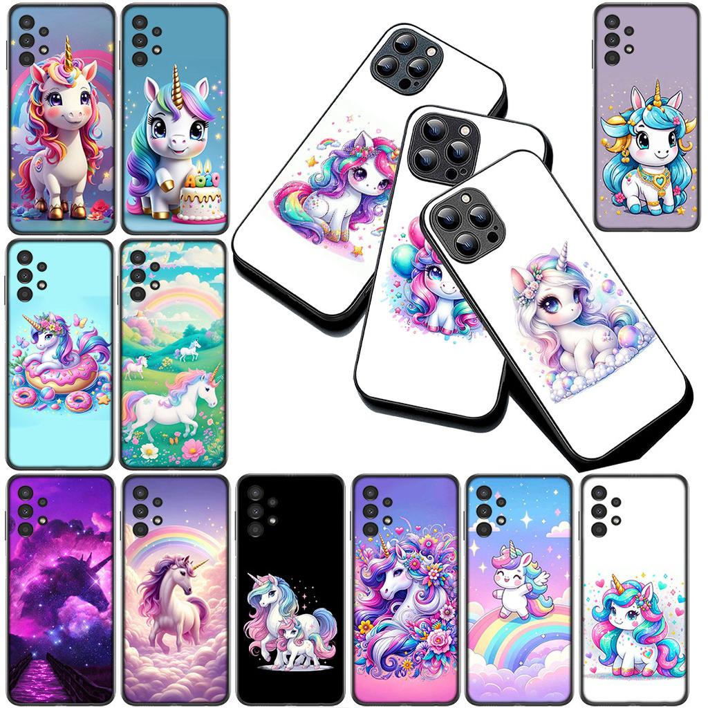 Casing for Apple iPhone 12 13 Pro Max Mini ProMax X XR Air 13Pro XS Phone Cover Protective Case Unicorn Wallpaper Lovely