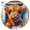 Non-Toxic Beautiful Highland Cow Animal Wooden Puzzle For Adults Children Wood Jigsaw Crafts Shaped Birthday Gift Toys Puzzle