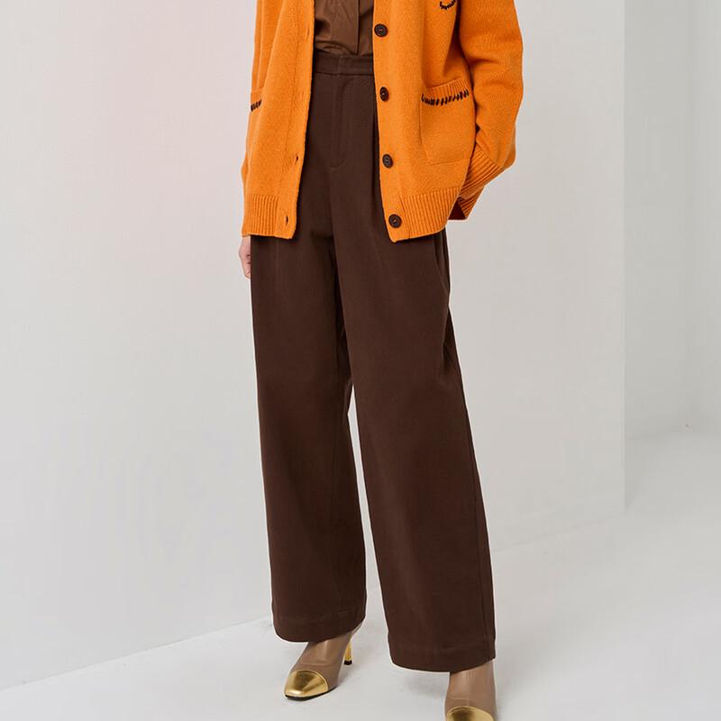 Iveni Women's AEOH607 Elegant Straight Wide-Leg Trousers