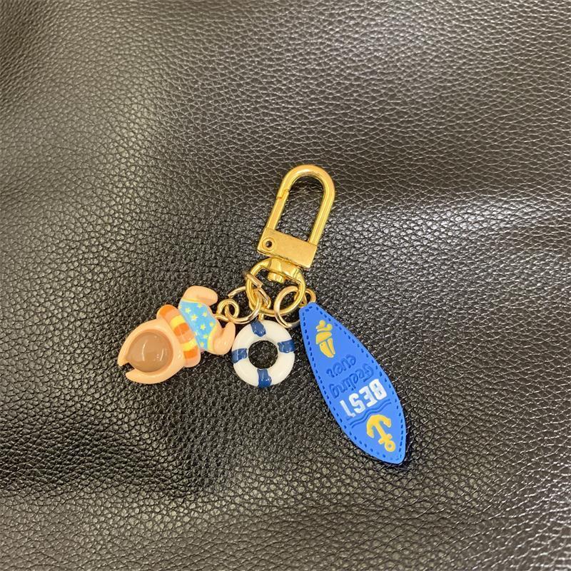 Korean Style Surfboard Lifebuoy Charm Keychain for AirPods