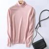 Women's High Neck 100% Pure Wool Sweater - Cashmere Knit Inner Layer Cardigan for Autumn & Winter