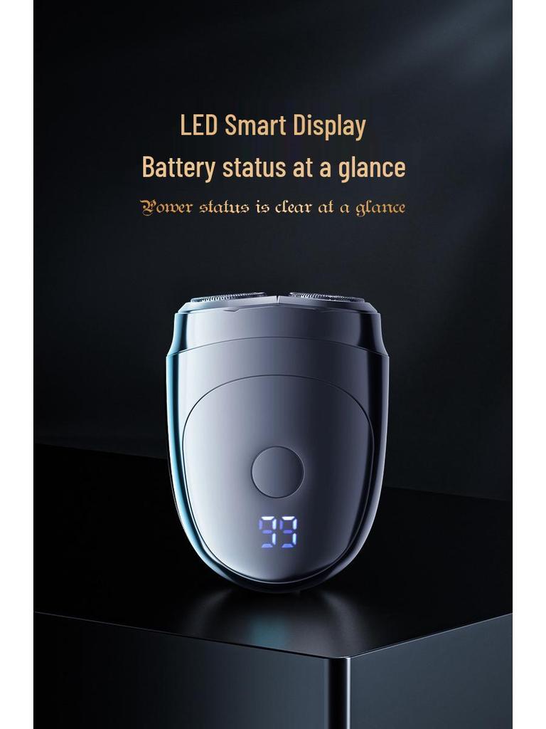 Dual Blade Rechargeable Electric Shaver – Compact & Portable Beard Trimmer for Men