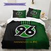 Hannover 96 Vzorovaná Sada Povlečení a Prošívané Deky Domácí Dekorace Dárek (1 * povlak na peřinu + 2 * povlak na polštář bez jádra)