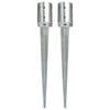 Day and Night - Day and Night Ground Spikes 2 Units Silver Galvanized Steel 10x76 Cm