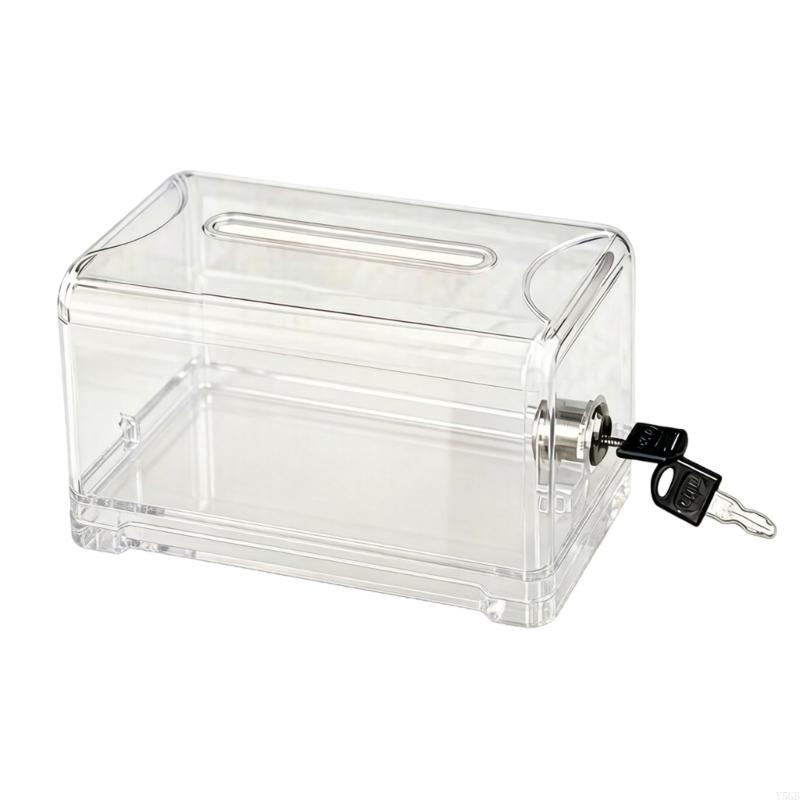 Clear Acrylic Lockable Suggestion Box For Secure Voting And Feedbacks Collection In Offices Schools And Community Event Y5GB