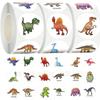 Adhesive Round Kids Encourage Sticker Dinosaur Children's Cartoon Stickers Teacher Reward Stickers