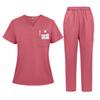 3Xl Men'S And Women'S Casual Loose Large Size Wind Hand Washing Clothes Doctor Nurse Clothes Work Clothes Solid Color Set Short Sleeves