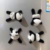 Plush Panda Refrigerator Stickers Cute Convenient Souvenir Panda Day Gifts Fabric Material for Kitchen Decor