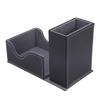 Dice Roller Tower Magnetic Tray Foldable PU Leather Large Capacity Box for Card Board Games Black Gray