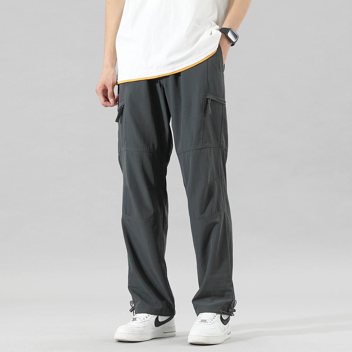 

Мужские шорты-шоки Мужские весенне-осенние американские трендовые уличные быстросохнущие комбинезоны 4XL темно-серого