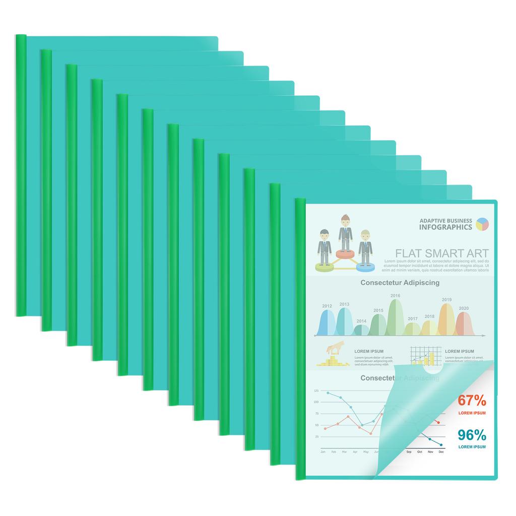 EAGLE Report Covers with Sliding Bar for A4 and Letter Size Paper, Resume Covers Presentation Folders File Document Binder