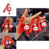Adorable Cartoon Daruma Panda Keychain Pendant Cute Car Key Ring Accessory