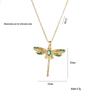 Dragonfly Clavicle Pendant Necklace - Japanese & Korean Fashion, Colorful Cross-border Style for Women