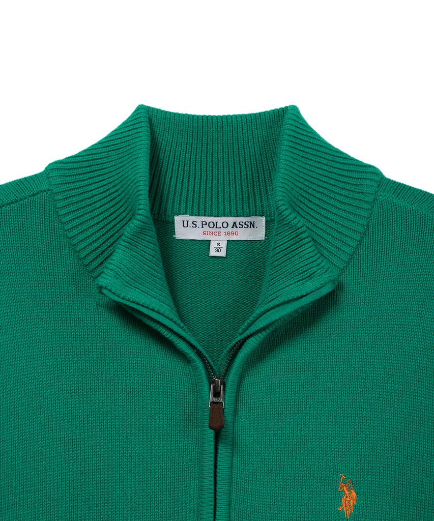 USPOLOASSN Plain Half-Zip Knit_Green