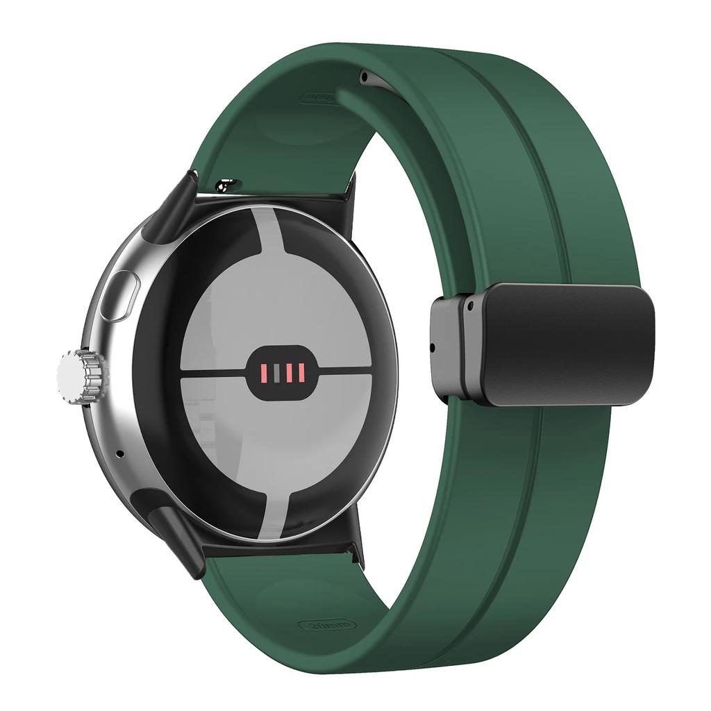 NEW Silicone Strap for Google Pixel Watch 3 45mm Band for Google Pixel Watch 1 2 3 41mm Magnetic Wristband Bracelet Accessories