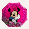 Disney Minnie Mouse Manual Opening and Closing Umbrella - 8-Rib Reinforced Folding Design, Lightweight
