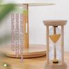 Rubonarie Sanduhr, Holz Schreibtisch-Timer, Sanduhr als Innendekoration (Orange, 5 Minuten)